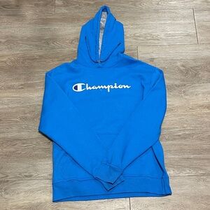 Champion Sweater L Blue Authentic Streetwear Pullover Hoodie Sweatshirt